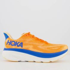Imagem de Tênis Hoka Clifton 9 Laranja e Azul-Masculino