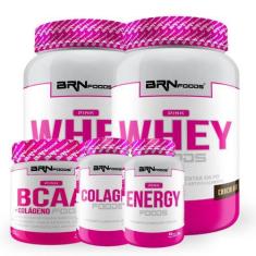 Imagem de Kit Feminino: 2X Pink Whey 900G + Pink Bcaa 250G + Pink Energy 60Caps