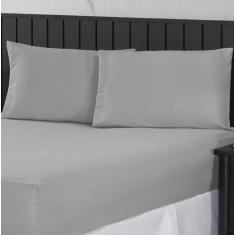 Imagem de Jogo De Cama Casal Queen 400 Fios Percal 03 Peças Com Barra, Antiácaro