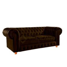 Imagem de Namoradeira Chesterfield 3 Lugares Bourbon Veludo Marrom