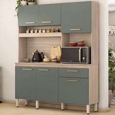 Imagem de Cozinha Compacta 6 Portas Alamo 91601 Avena Menta Demobile