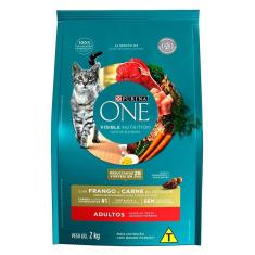 Imagem de Ração Seca Nestlé Purina One Frango e Carne para Gatos Adultos - 2 Kg
