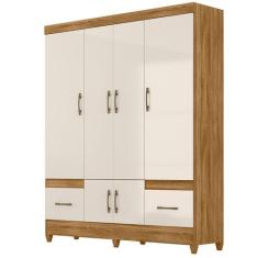 Imagem de Guarda Roupa Ms912 165cm 6 Portas Freijó Off White Moval