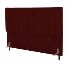 Imagem de Cabeceira Cama Solteiro 90cm Carla Suede Marsala E Frame