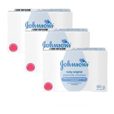 Imagem de Kit 3 Sabonete em Barra Johnson's Baby Original 80g
