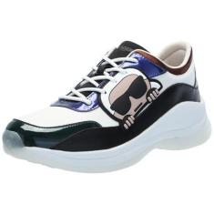 Imagem de Karl Lagerfeld Paris Tênis feminino Coty, Preto/branco brilhante, 35