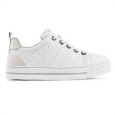 Imagem de Tênis Ramarim Casual Cadarço Feminino, Branco, Bege, 36