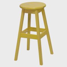 Imagem de Banqueta de Madeira Alta Rústica Amarela Tramontina 91411172