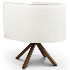 Imagem de Kit 2 Poltronas Decorativas Base Giromad Madeira Betina B-309 Veludo Bege - Domi