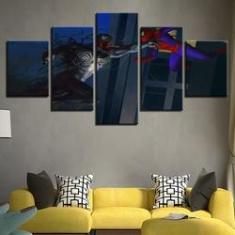 Imagem de Quadro Decorativo Homem Aranha 5 peças 130x65 cm em tecido