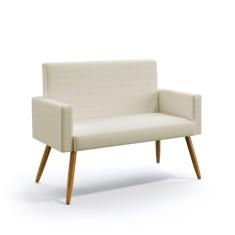 Imagem de Poltrona Namoradeira Decorativa Vega Sued Bege Aradecor