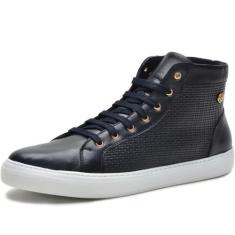 Imagem de Tenis Botinha Feminino Couro Cadarco E Ziper Preto  - Lafiume