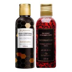 Imagem de Kit Massagem Sensual: Óleo Corporal Mel Exótico + Óleo Corporal Sensua