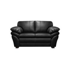 Imagem de Sofá de Couro Gana 2 lugares Preto Pigmentado - Mempra Design