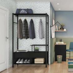 Imagem de guarda-roupa closet modulado prats preto