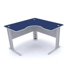 Imagem de Mesa Estação de Trabalho em L ETP1414 Maxxi Cinza/Azul