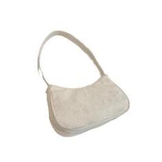 Imagem de Bolsa Pequena Aveludada Forrada Retrô Vintage de Mão Ombro - Bag, Crem