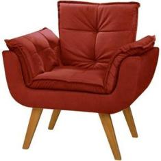 Imagem de Poltrona Decorativa Opala Suede Composê Marrom