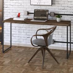 Imagem de Mesa Escrivaninha Dynamica Carvalho Dark/preto 11069 - Compace