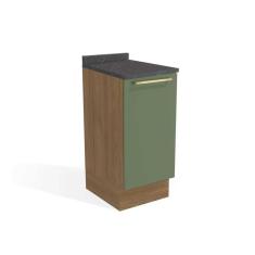 Imagem de Balcão De Cozinha Modulado Botanic M621 1 Porta C-tampo 40cm Nogueira-oliva-cinzel - Kappesberg