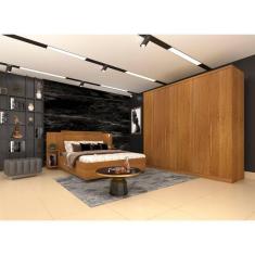 Imagem de Guarda roupa casal grande 6 portas 2,39m - Veneza-Cinamomo - Tcil Móveis