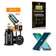 Imagem de Kit Carregador Veicular + Capinha Motorola E13 + Película 3D