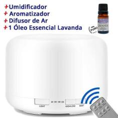Imagem de Umidificador de Ar Difusor Controle Remoto Ultrassônico com 1 Óleo Ess