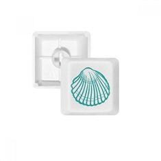 Imagem de Teclado mecânico com ilustração verde Scallop Marine Life Kit de atualização para jogos PBT