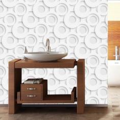 Imagem de Papel De Parede 3D Circulos Autocolante Sala Quarto Cozinha