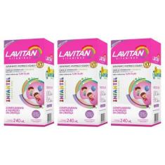 Imagem de 3X Lavitan Infantil Suplemento Vitamínico Mineral 240Ml Sabor Tutti Fr