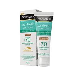 Imagem de Neutrogena Sun Fresh Protetor Solar Facial Para Pele Oleosa Derm Care Pele Negra FPS 70,40g