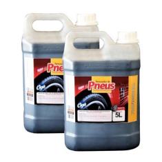 Imagem de Kit 2 Renovador de Pneus Borracha OGÊ Pretinho e Brilho 5L - Borlen
