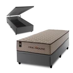 Imagem de Conjunto Box Baú San Diego Bege 96x203x74 Espuma D33