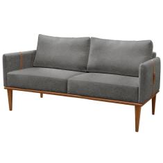 Imagem de Sofá Namoradeira Milla Luxo Castellar Móbile Linho Cinza Linho Cinza