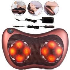 Imagem de Massageador 8 Bolas Shiatsu Lombar Pescoço Veicular E Casa Almofada Lo