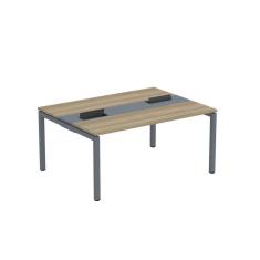 Imagem de Mesa Plataforma Dupla com Pé de Aço para Coworking 150x120 Pdc15/12/2p Noce Naturalle/Grafito