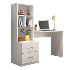 Imagem de Escrivaninha Cristal Branco - Peternella Móveis Branco