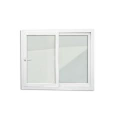 Imagem de Janela de PVC 100x100cm 2 Folhas com Vidro Liso e Cremona ITEC Brimak Branco
