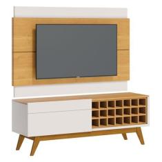 Imagem de Rack com Painel Classic AD 1.4 Nature com Off White - Imcal Móveis