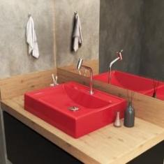 Imagem de Kit Cuba RT49 com Torneira Pratika 1060 Metal e Válvula Click 1 Polegada G e Sifão Cromado e