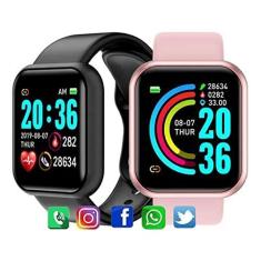 Imagem de Relogio Inteligente Smartwatch D20 Bluetooth IOS e Android (Preto)