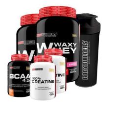 Imagem de Kit 2 Waxy Whey 900G Mor + Bcaa + 2 Creatina 100G+ Coquete - Bodybuild