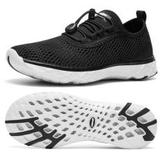 Imagem de ALEADER Tênis aquático feminino estiloso, tênis aquático Xdrain de secagem rápida, leve e confortável, Preto/branco, 35