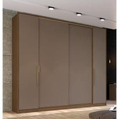 Imagem de Guarda Roupa Casal 4 Portas 4 Gavetas Amsterdã Edez Nogueira/fendi