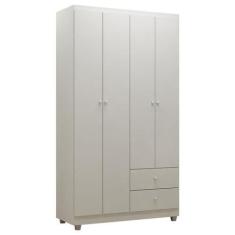 Imagem de Guarda Roupa Infantil Louise 4 Portas Branco Brilho - Ajl - Ajl Móveis