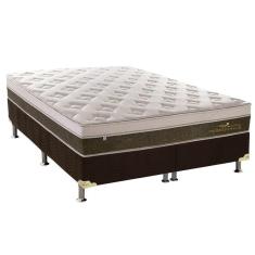 Imagem de Cama Box Queen: Colchão Molas Ensacadas Plumatex Masterpocket Personalle + Base Brown(158X198)