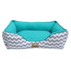 Imagem de Cama Chevron Cinza para Cães e Gatos - Tam. P