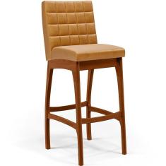 Imagem de Banqueta Alta Cozinha De Jantar Fixa Mila L02 Whisky