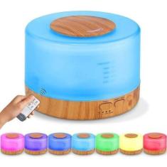 Imagem de Difusor Umidificador De Aroma Elétrico 500ml Com Controle Usb Bivolt -