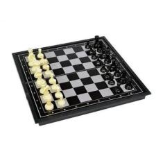 Imagem de Mini Jogo De Xadrez Tabuleiro Dobravel Magnético Com Imã